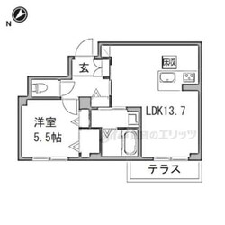 エアフォルク河原の物件間取画像